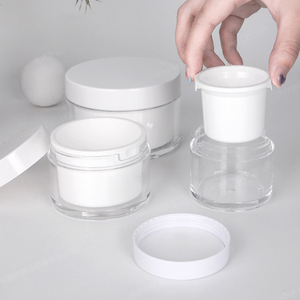 30ml 50ml 100ml ramah lingkungan dapat diganti dapat diisi ulang makanan kelas kosmetik kulit plastik perawatan rambut stoples kemasan krim - Product Image 1