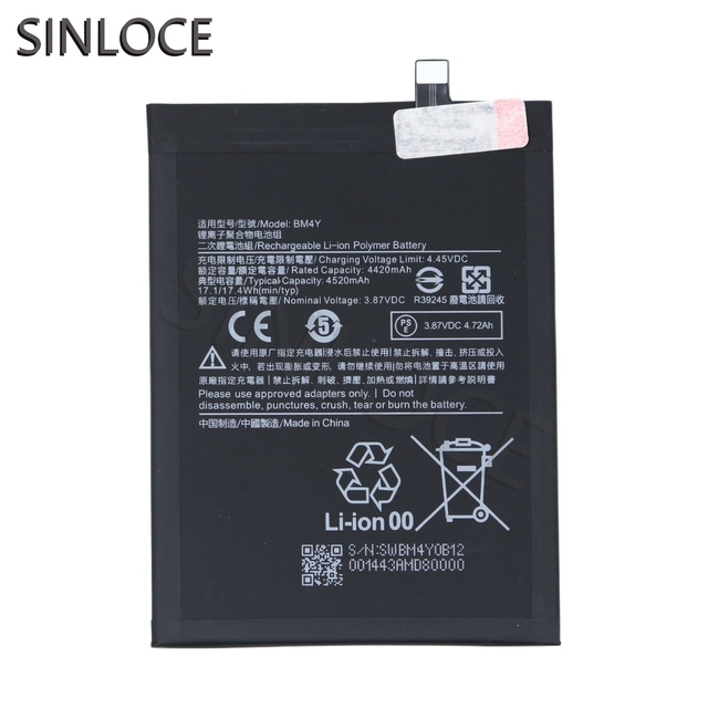 China High-quality Battery Production Lithiumn Mobile Cell Phone Battery Factory Wholesale for Xiaomi POCO F3 BM4Y