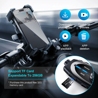 Caméra de casque de moto Q29 ABS avec enregistreur d'interphone 1080p, étanche IPX6