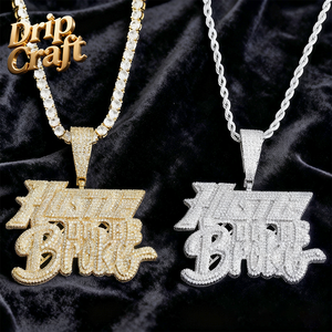 Hip-hop menteur exposé pendentif cuivre Zircon bijoux hommes et femmes Hip-hop pendentif pur incrusté à la main Boutique pendentif en gros - Product Image 3