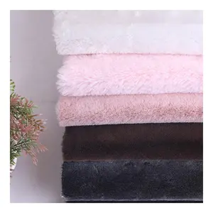 Großhandel 100% Polyester Strick futter Long Pile Tissavel Plüsch Kunst kaninchen Pelz Stoff