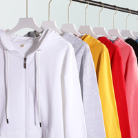 Cárdigan con cremallera, suéter, ropa de trabajo de manga larga para hombres y mujeres, chaqueta de rizo con capucha de Color sólido