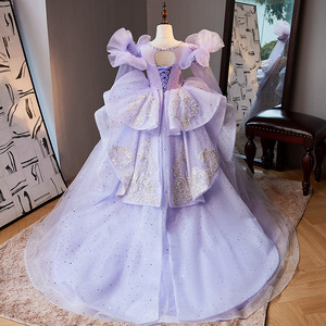 S1581R 2026 New Princess Gentle fairy Temperament Elegant Trailing Flower Girl <b>Dress</b> - Product Image 5