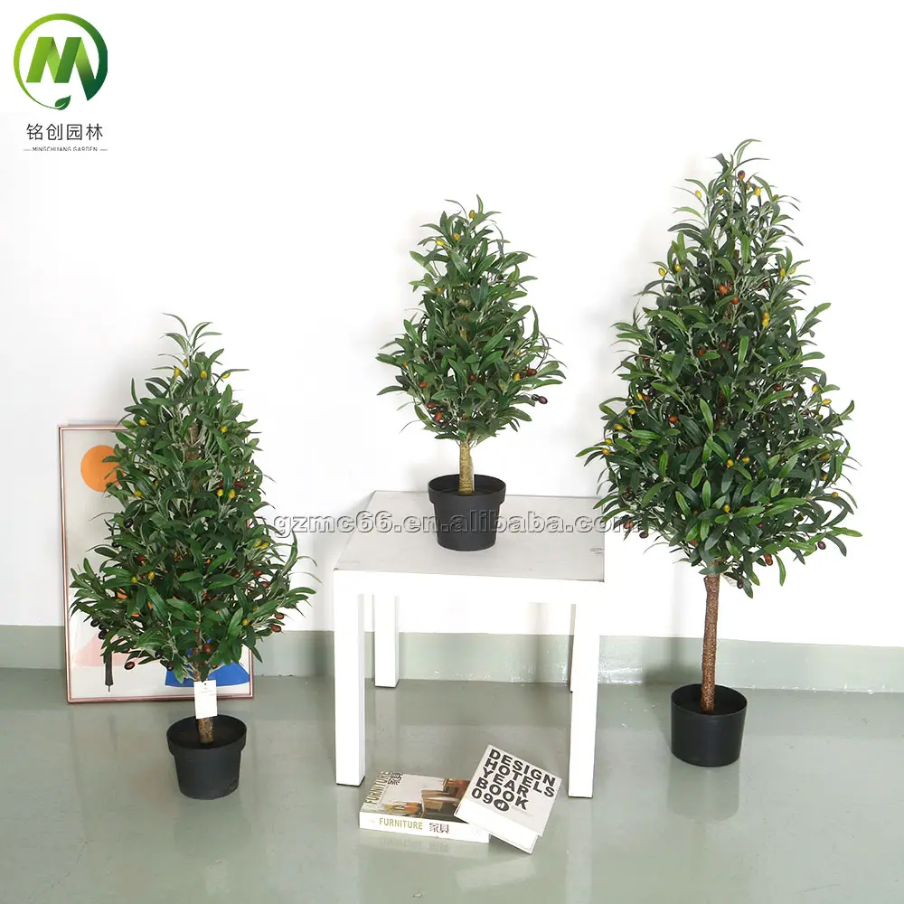 Wholesale Supplier Online Nearly Natural 4ft Silk Olive Tree bonsai Artificial Olive Tree in Pot for Home Store Sale