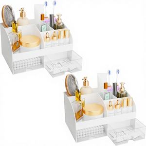 Organisateur de maquillage à <span class=keywords><strong>tiroirs</strong></span>, rangement cosmétique pour coiffeuse, comptoir de salle de bain, support de beauté pour rouges à lèvres, pinceaux et soins de la peau - Product Image 1