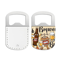 Ouvre-bouteilles à sublimation en métal + PU personnalisés pour le bricolage Ouvre-bouteilles promotionnels pour boissons pour impression recto verso