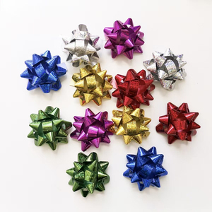 Noeud décoratif auto-adhésif irisé de 1,5 pouce en forme d'étoile pour cadeaux de Ramadan et de l'Aïd, accessoires d'emballage - Product Image 2