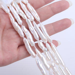 Perles d'eau douce naturelles de Zhuji, 6-8 mm, blanches, enfilées, perles lâches, trou droit, cure-dent pour instrument PiPA, collier, chaîne de perles - Product Image 4