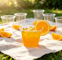Vente en gros de gobelets jetables recyclables transparents de haute qualité avec logo personnalisé pour boissons froides, jus glacés, bubble tea, smoothies