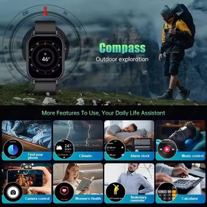<b>Smart</b> Watch With GPS Navigation 40mm Stainless Steel Case Sporty Design Rectangle Shape Glass Dial Deployment Clasp Unisex - Product Image 5