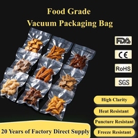 Sacs d'emballage sous vide transparents résistants aux perforations, faciles à déchirer, pour l'emballage de viande avec os, fruits de mer, aliments, sacs en plastique