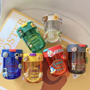 Wholesale Customized Logo 300 Ml Reusable Water Bottle Multicolor Mini Water Bottle <b>Plastic</b> Water Bottle for Coffee - Product Image 2