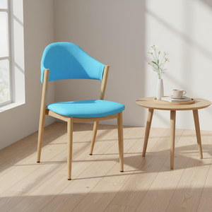 Silla de Comedor de Tela de Diseño Moderno Wabi-Sabi, Silla de Ocio Verde para Apartamento con Opciones de Color para Uso en el Hogar o Restaurante - Product Image 4