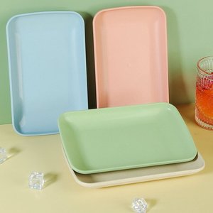 High Quality <strong>Custom</strong> Melamine Plastic <strong>Serving</strong> <strong>Tray</strong> Modern Design Bulk Food <strong>Serving</strong> <strong>Tray</strong> for Cafeteria Low Price with MOQ 100pcs - Product Image 4