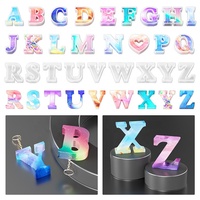 AINIKA 26 lettres moule numéro moule décoration suspendue ensemble complet de pochoirs alphabet