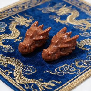 Série de statues de têtes de dragon en cristal, vente en gros, très demandées, pour l'attraction de richesse, pierre décorative sculptée, pierre brute, pierre concassée - Product Image 3