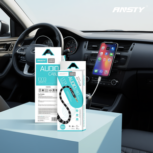 Cable de audio Ansty de 3.5 mm y 1000 mm de longitud, cable auxiliar para coche, teléfono y altavoz - Product Image 3