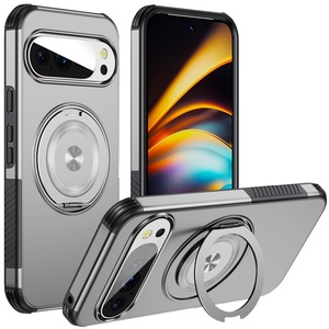 เคสโทรศัพท์แม่เหล็กแบบด้านสำหรับ Google Pixel 11 9 10 Pro XL แบบขายส่ง พร้อมการปกป้อง 360 องศา °   ฝาหลังป้องกันแบบวงแหวนโลหะ - Product Image 1