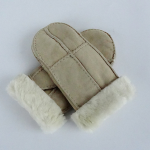 Vente en gros Grande remise Mitaines pour <span class=keywords><strong>femme</strong></span> Gants en fourrure d'agneau Gants en peau de mouton doublés à la main Gants en peau de mouton pour femmes - Product Image 3