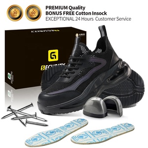 Chaussures de sécurité tendance FANGHU EAGLE pour hommes, respirantes, à embout en acier, imperméables, été automne, anti-perforation, semelle intermédiaire en maille - Product Image 4