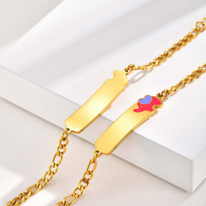 Pulsera y Brazalete de Acero Inoxidable 316L Resistente al Agua y al Deslustre, Chapado en Oro de 14K y 18K, Pulseras para Niñas - Product Image 2