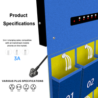 Organisateur de charge mural universel multi-appareils 15 ports avec protection contre les surtensions pour bureau et salle de conférence