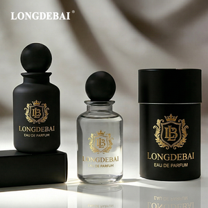 Hot-selling Customized Black Green Glass <b>Empty</b> 30ml 50ml 100ml Round <b>Spray</b> Perfume <b>Bottles</b> with Black Wood Ball Cap - Product Image 3