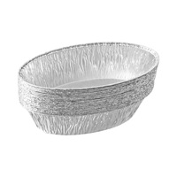 Barquettes jetables ovales en aluminium pour pizza, pain, pâtisserie, barquettes alimentaires en aluminium, assiettes en aluminium avec couvercles