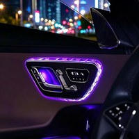 Kit de mise à niveau pour éclairage d'ambiance de porte et cache-lampe de lecture Mercedes Benz Classe E, Classe C, GLC, Classe S, EQE – Sans fil, sans câblage, sans décoration
