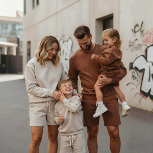 Ensemble de Survêtement pour Enfants Unisexe en Coton de Haute Qualité, Tenues Famille Assorties Personnalisées, Collection Maman et Moi - Product Image 1