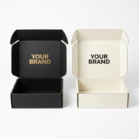 Boîtes d'emballage en carton ondulé kraft brun personnalisées avec logo imprimé pour l'expédition de vêtements