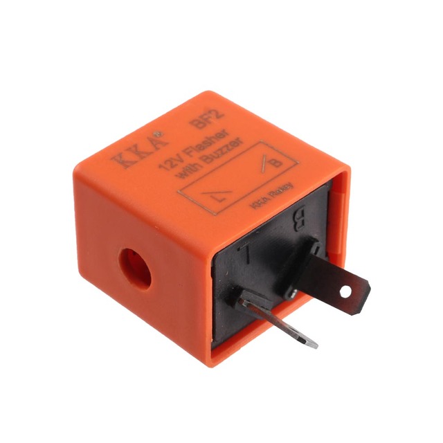 Universal 2 Pin 12V LED Flasher Relay Buzzer New Turn Signal Accessory for Motorbike Motorcycle Hyper Flash Blinking Accessory
