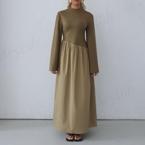 Nouvelle <span class=keywords><strong>Robe</strong></span> Maxi Musulmane Personnalisée à Design d'Assemblage pour Femmes, Modeste, Longueur Maximale, Col Rond, Robes de Mode Islamique pour Femmes - Product Image 3