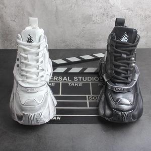 <strong>Basketball</strong> <strong>Shoes</strong> Anti Slip, Height Increasing, Thick Soled, Fashionable <strong>2026</strong> New Men's High Top Running White <strong>Shoes</strong> - Product Image 4