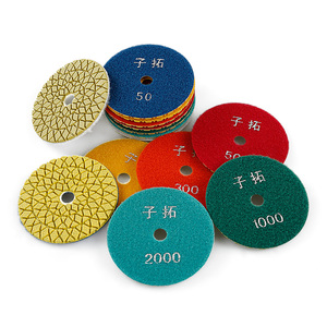 4 polegadas diamante resina polimento <span class=keywords><strong>pad</strong></span> para mármore quartzo granito molhado moagem para ângulo moedor resistente ao desgaste pedra polimento disco - Product Image 6