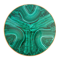 Handmade Luxury Eco-Friendly Malachite Stone Vase Sculpture Self-Adhesive Waterproof Modern Table <strong>Top</strong> Home Office <strong>Wall</strong> <strong>Decor</strong>