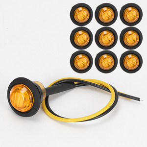 Đèn báo LED màu vàng 12V, lắp bảng điều khiển, đèn tín hiệu, chống nước IP67, đèn báo tròn cho ô tô, xe tải, thiết bị hàng hải, bảng điều khiển - Product Image 1