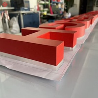 Enseigne personnalisée pour boutique, lettres lumineuses LED rétroéclairées pour la publicité, inscription lumineuse électronique
