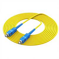 Cable de Fibra Óptica SC-SC 3M Personalizado OEM, Monomodo G652D LSZH PVC 5G, Cable de Conexión de Fibra Óptica para Redes de Telecomunicaciones FTTH