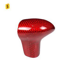 <span class=keywords><strong>WRX</strong></span>ギアシフトノブカバー用ShashaCarbon Audiインテリアアクセサリー用リアルカーボンファイバー - Product Image 1