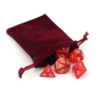 Sac de rangement pour dés de haute qualité avec logo personnalisé, sac à cordon en velours pour dés de D&D