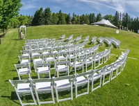 Chaises pliantes de jardin rembourrées blanches modernes pour l'extérieur avec couleur personnalisée et matériau en résine