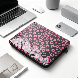 Capa de Laptop à Prova d'Água em PVC com Padrão de Leopardo, 14 Polegadas, Forro de Poliéster, Bolsa Protetora para Notebook - Product Image 2
