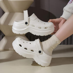 Zuecos Blancos de Plataforma para Mujer, Tacón de 3 cm, Transpirables, de EVA, Antideslizantes, con Punta Cerrada, para Exteriores - Product Image 1