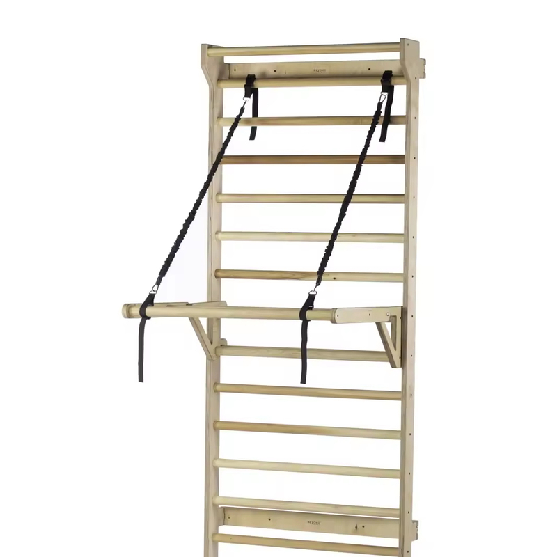Wood Stall Bar with Suspension Trainer