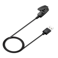 Klip Pengisi Daya Jam Tangan Pintar Hitam Kabel Data Sinkron Kabel Pengisi Daya Magnetik untuk Garmin Forerunner 735xt 235XT 230 630