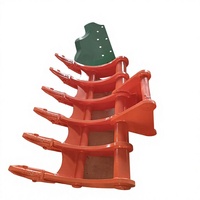 Râteau universel SLN pour excavatrice, râteau de tri de sol multifonctionnel, acier robuste et durable, 5-6t, aménagement paysager municipal
