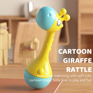 Juego de Sonajeros de Jirafa para Bebés con Sonajero de Arena, Tambor Vibratorio y Campana, Juguete Musical Sensorial de Aprendizaje para Bebés y Niños Pequeños - Product Image 5