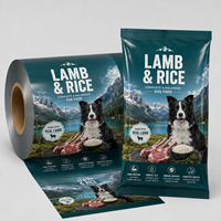 Film d'emballage pour aliments pour chats, rouleau personnalisé imprimé, film laminé flexible, design recette dinde pour emballage automatique