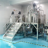 Mélangeur Homogénéisateur pour la Fabrication de Lotions Corporelles et Sérums, Équipement de Fabrication de Crèmes et Sérums, Mélangeur Émulsifiant Sous Vide avec Cuve